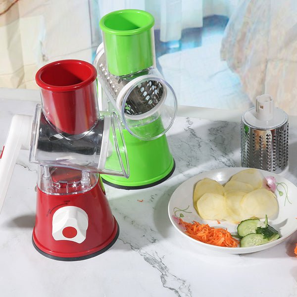 Upgrade special roller vegetable cutter, multi-functional slicer, three-in-one grinder, hand crank household kitchen artifact