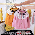 Girls' trendy outfit set: 2020 new style baby girl knitted cardigan and tulle skirt princess two-piece set