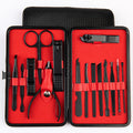 Wholesale stainless steel black nail clippers & nail scissors 18-piece set - beauty & manicure nail care tool kit