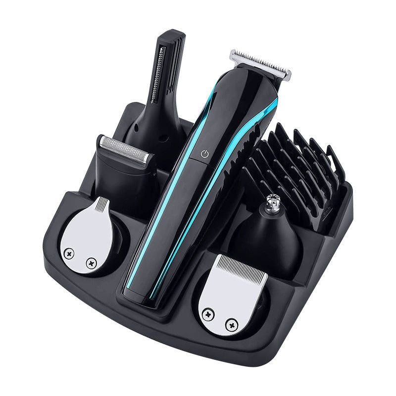 Hairdressing set electric clipper six-in-one wholesale hair salon usb rechargeable razor electric clipper wireless for home use