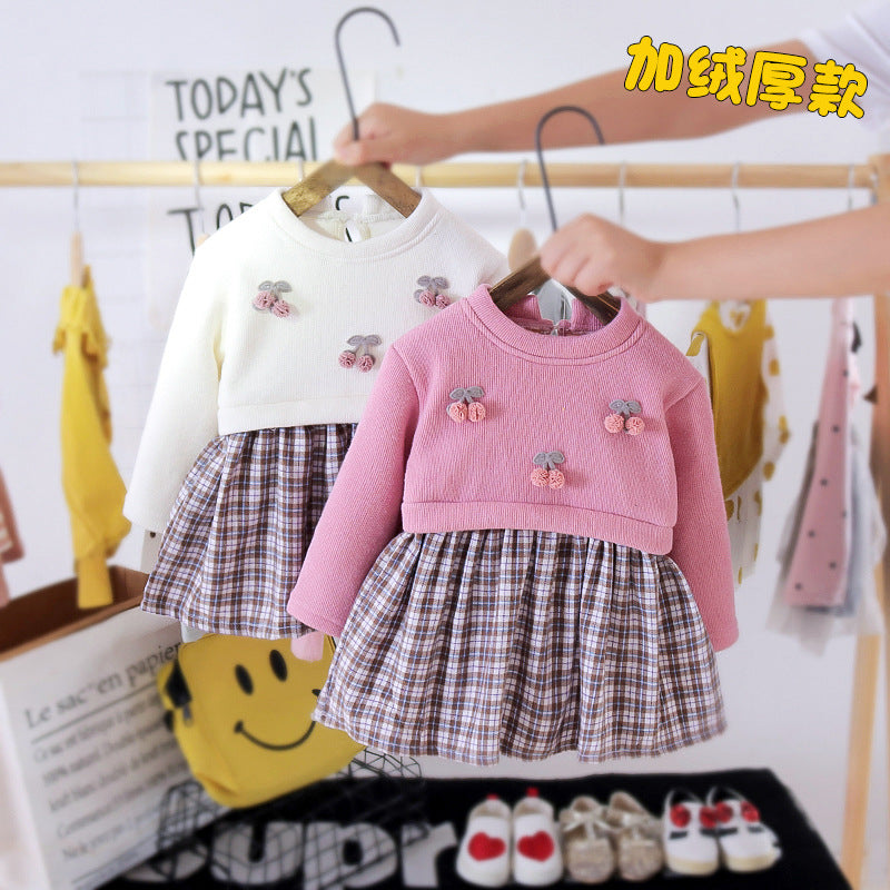 Girls' trendy outfit set: 2020 new style baby girl knitted cardigan and tulle skirt princess two-piece set