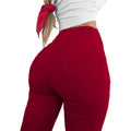 Wish  hot-selling pocket casual pants for women, plus size skinny jeans, european and american style sexy high-waisted pencil pants
