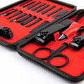 Wholesale stainless steel black nail clippers & nail scissors 18-piece set - beauty & manicure nail care tool kit