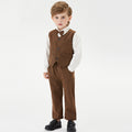 Kids' spring new arrival vest set: long-sleeve shirt suit, gentleman's formal wear for boys, perfect for first birthday celebrations