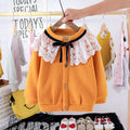 Girls' trendy outfit set: 2020 new style baby girl knitted cardigan and tulle skirt princess two-piece set