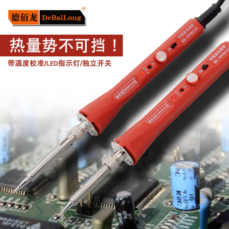 100W red temperature control electric soldering iron with lamp, with temperature calibration function, the temperature is as high as red