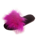 fashion ostrich hair slippers women's autumn winter new arrivalflatsplus size home indoor and outdoor slippers