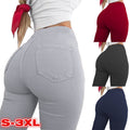 Wish  hot-selling pocket casual pants for women, plus size skinny jeans, european and american style sexy high-waisted pencil pants
