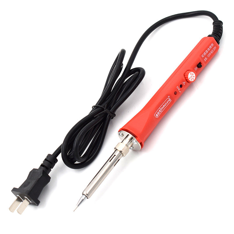 100W red temperature control electric soldering iron with lamp, with temperature calibration function, the temperature is as high as red