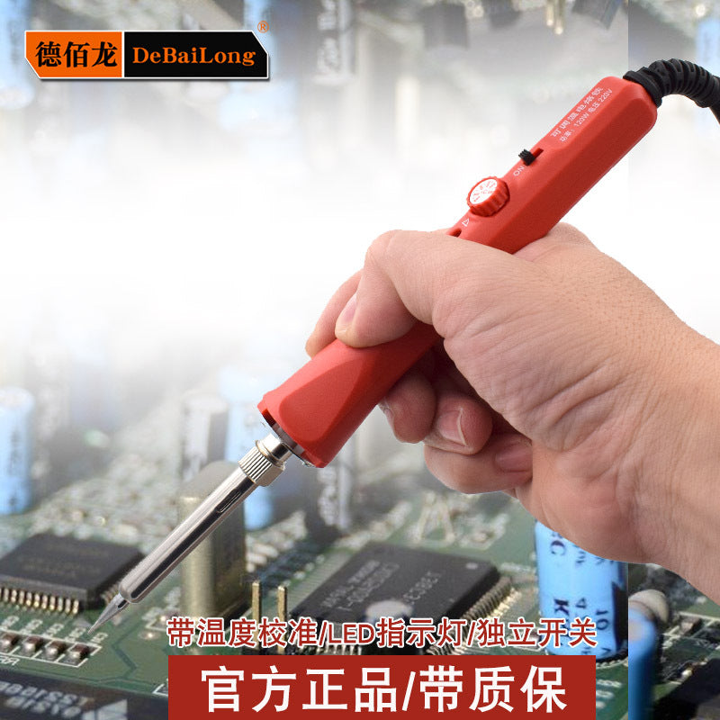 100W red temperature control electric soldering iron with lamp, with temperature calibration function, the temperature is as high as red