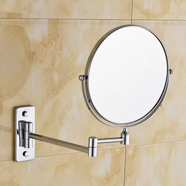 Minghao bathroom, bathroom wall-mounted beauty mirror, bathroom mirror, bathroom mirror, makeup mirror copper can be enlarged by 3 times
