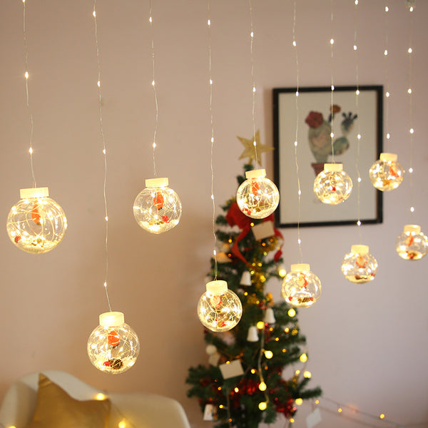 Christmas LED copper wire light wishing ball curtain light colorful lights wishing ball ice strip light net red light wedding holiday decoration
