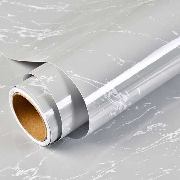 [Manufacturer] 10 meters  kitchen countertop oil-proof sticker gray waterproof self-adhesive wallpaper marble tile sticker