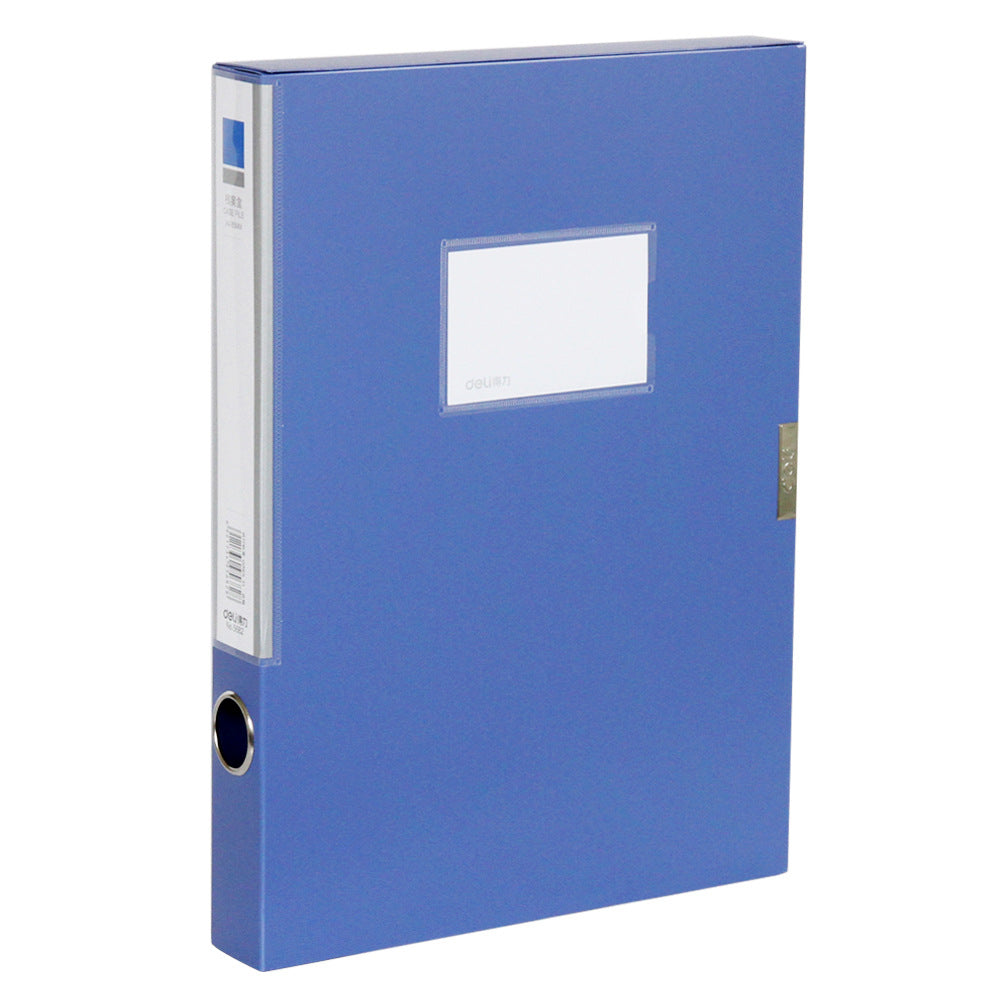 Deli 5682 file box A4-35mm file box, plastic file box, storage box, data box wholesale