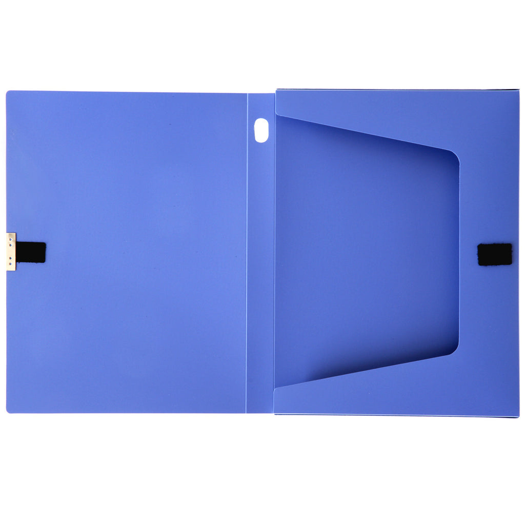Deli 5681 blue file box A4 file box 25mm plastic file box storage box data box wholesale