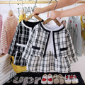 2020 autumn new arrivals: adorable girls' outfit set - stylish girls' set with chanel-inspired jacket + dress