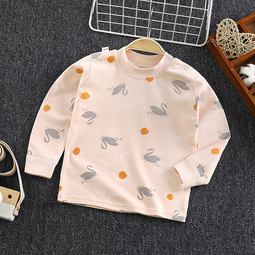 Dropshipping children's spring/autumn long-sleeve t-shirt, baby pure cotton undershirt, korean style infant top for boys and girls