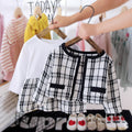 2020 autumn new arrivals: adorable girls' outfit set - stylish girls' set with chanel-inspired jacket + dress
