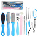Ready-to-ship 16-piece foot care kit: includes foot file, callus remover, and foot scrubber for dead skin removal