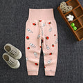 Spring & fall kids pure cotton long johns baby high waist belly pants baby openable pants boys and girls bottom pajamas