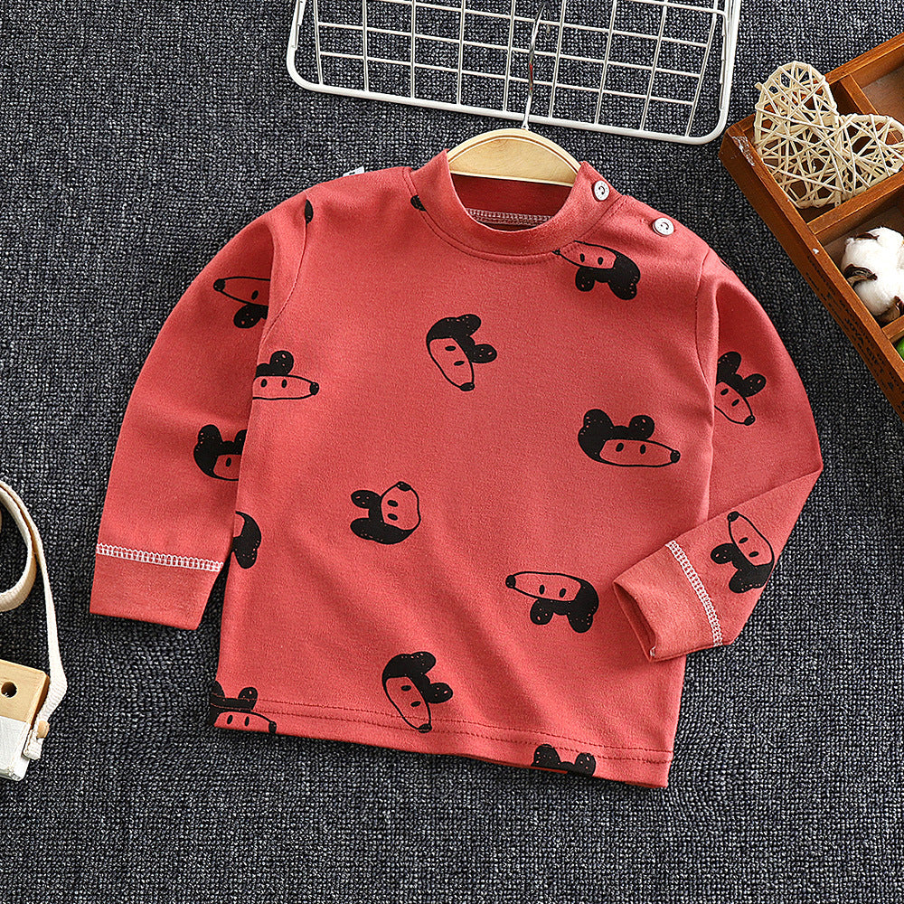 Dropshipping children's spring/autumn long-sleeve t-shirt, baby pure cotton undershirt, korean style infant top for boys and girls