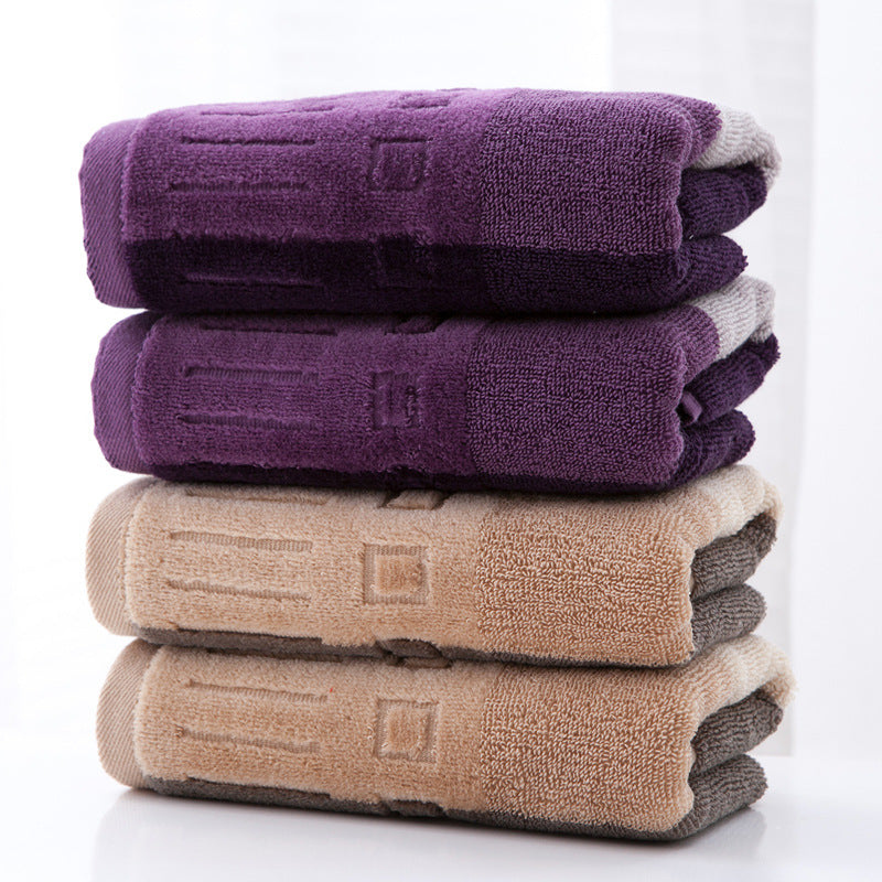 Factory direct sales pure cotton cut velvet yarn-dyed square towel, thickened towel square towel gift advertising bath towel square towel gift box