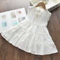 Ins cross-border children's clothing girl summernew arrival small and medium-sized children's dress k-style sleeveless hot stamping baby girl princess dress