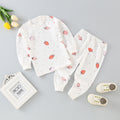 Wholesale autumn/winter baby thermal underwear sets for boys and girls, pure cotton newborn infant home wear - dropshipping available