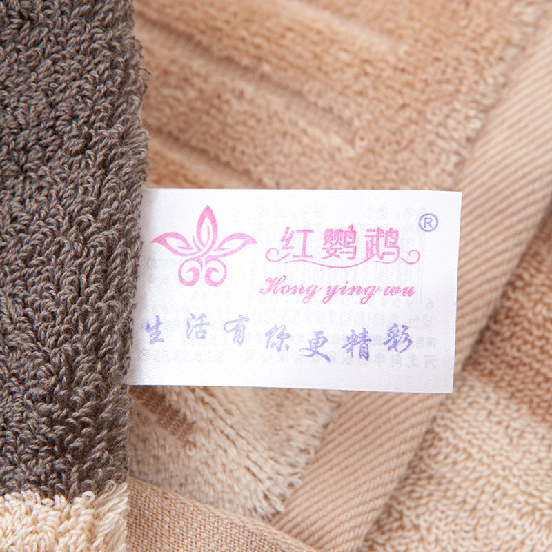 Factory direct sales yarn-dyed large bath towel thickened and enlarged color strips high and low wool sheared velvet bath towel bag testing pure cotton gift
