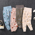 Spring & fall kids pure cotton long johns baby high waist belly pants baby openable pants boys and girls bottom pajamas