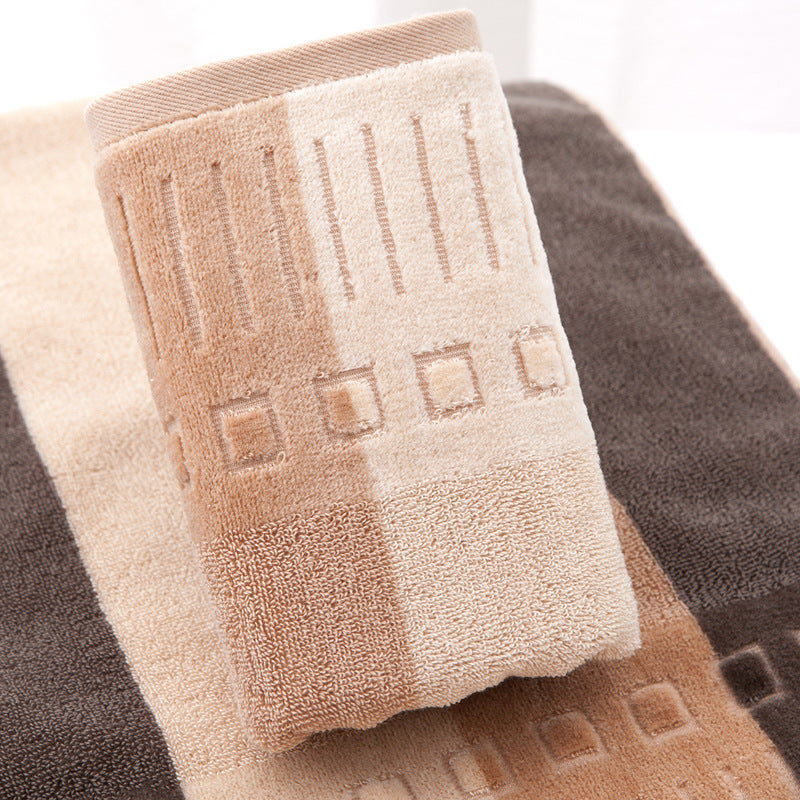 Factory direct sales pure cotton cut velvet yarn-dyed square towel, thickened towel square towel gift advertising bath towel square towel gift box