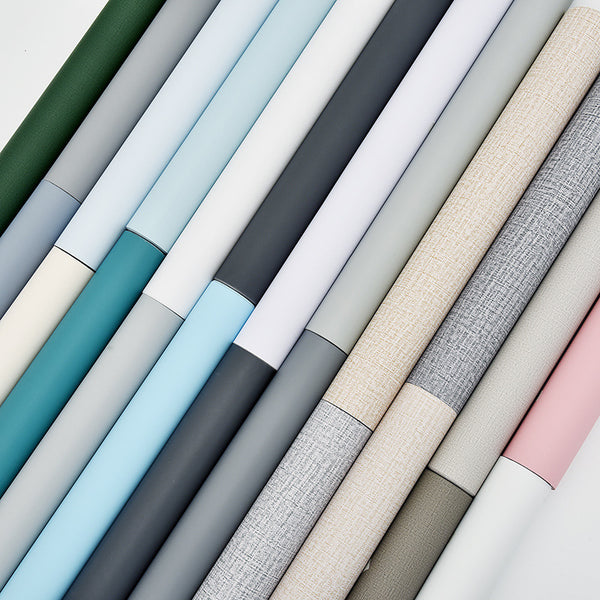 [Manufacturer] Cross-border self-adhesive wallpaper 1.22 meters wide waterproof bedroom living room solid color pvc scrubbable wallpaper