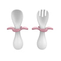 Baby training fork and spoon set - short handle self-feeding spoons for weaning and feeding - wholesale children's tableware