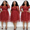 supply of african women's clothing cut out stereo flowers multi-color work clothing dress banquet dress fake two-piece dress