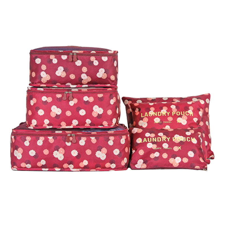 Spot wholesale six-piece set storage bag clothes storage bag travel supplies underwear bra finishing bag travel set
