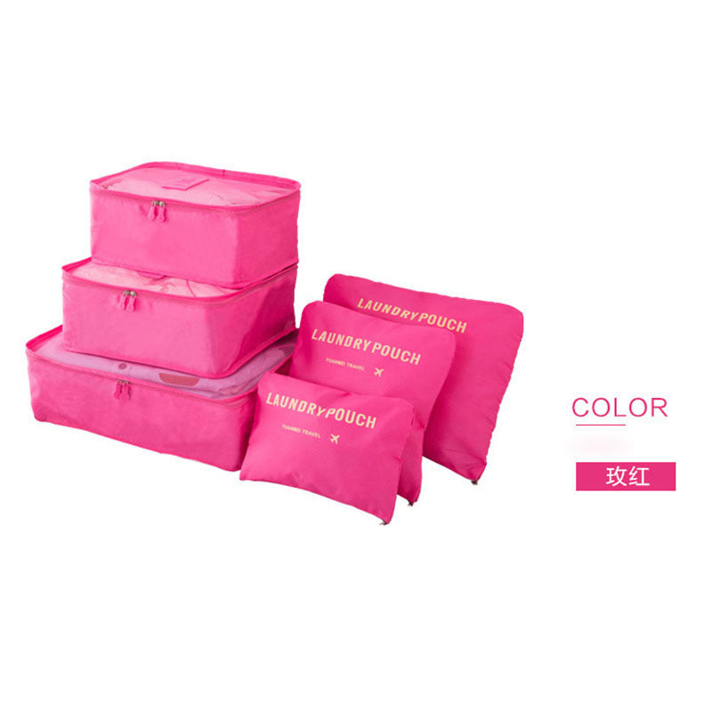 Spot wholesale six-piece set storage bag clothes storage bag travel supplies underwear bra finishing bag travel set