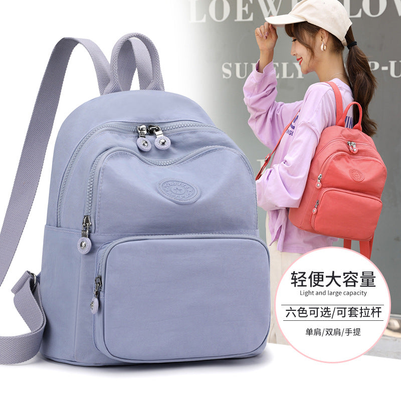 New Casual Women's Shoulder Handbag Lightweight Waterproof Nylon Bag Fashion Versatile Backpack Student School Bag