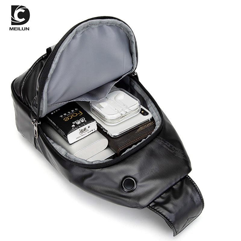 Factory direct sales of new men's satchel waterproof Oxford cloth shoulder bag trendy brand men's breast bag distribution fashion messenger bag women