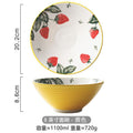 Retro japanese style hat ramen instant noodle bowl salad bowl ceramic tableware for home large soup bowl underglaze color trumpet bowl