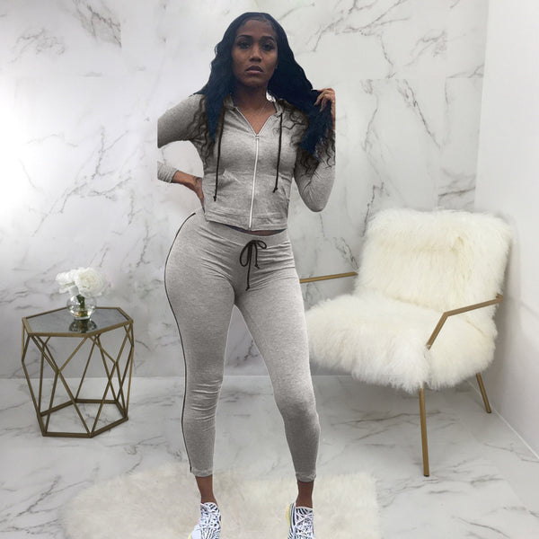 Cross-border women's clothing, European and American women's clothing,  women's clothing, high-quality sweater fabric hooded sports suit