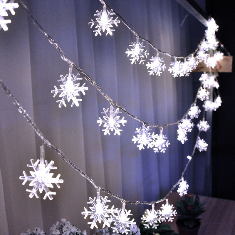 Wholesale Snowflake Light String Gypsy Flash Light Christmas Decoration LED Light String Wedding Festival Small Lantern String Light