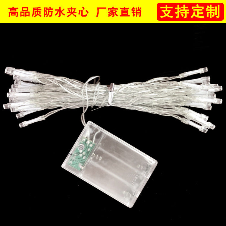 Outdoor waterproof LED lantern string star battery USB light string Christmas wedding decoration battery box lantern string