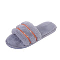 Fall and winternew arrival rhinestone fur slippers women's fashionpopular pearl stuffed flip-flops home indoor floor cotton slippers