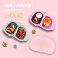 Cute and fun detachable children's dinnerware set - cartoon portable storage feeding plate - kids' divided plate wholesale