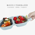 Kids clown fish dinner plate baby with lid separated food tableware detachable gridssuit separated design