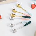 Nordic creative fruit fork spoon ceramic storage jar set - premium stainless steel fruit forks & home mooncake cutlery