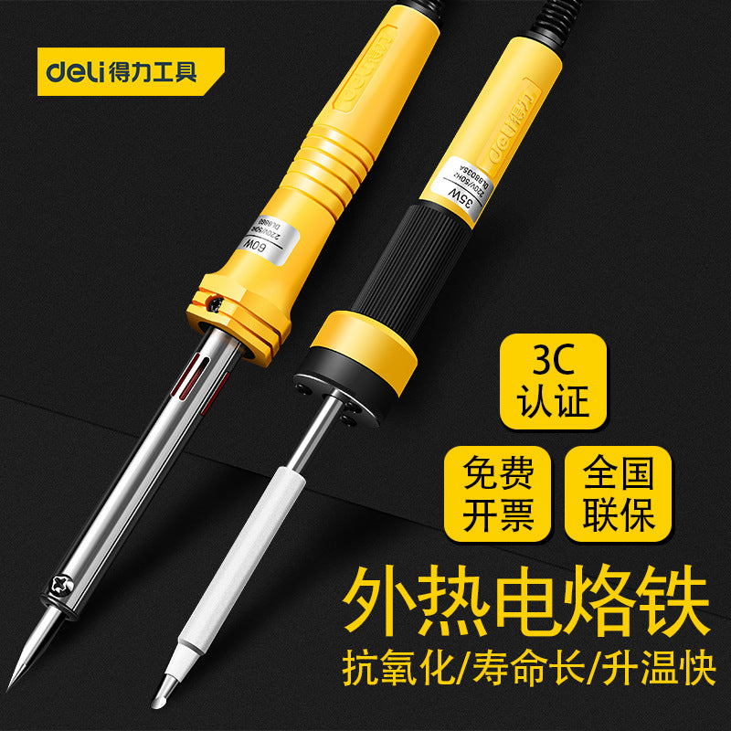 Deli Electric Soldering Iron Household Set Constant Temperature Adjustable Temperature Welding Pen Electric Loco Iron Soldering Gun Repair Tin Welding Tool
