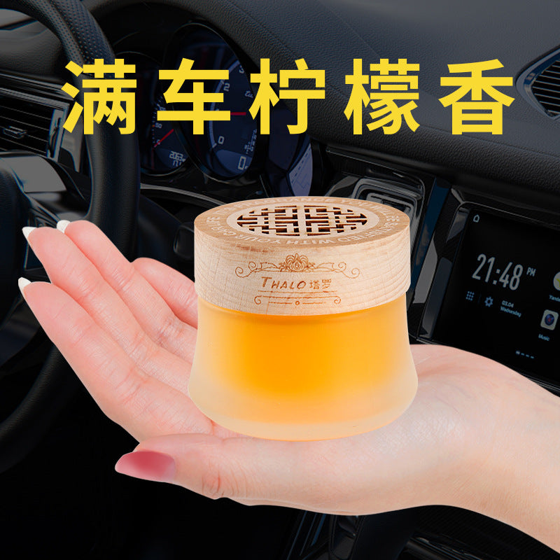 Tarot car solid air freshener creative car ornament car perfume wooden lid balm glass bottle balm