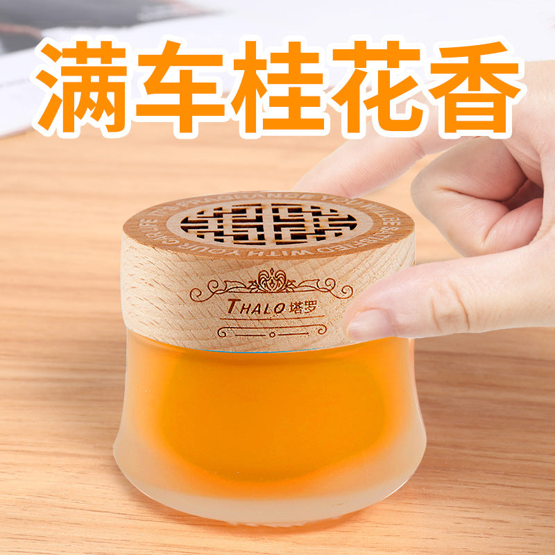 Tarot car solid air freshener creative car ornament car perfume wooden lid balm glass bottle balm