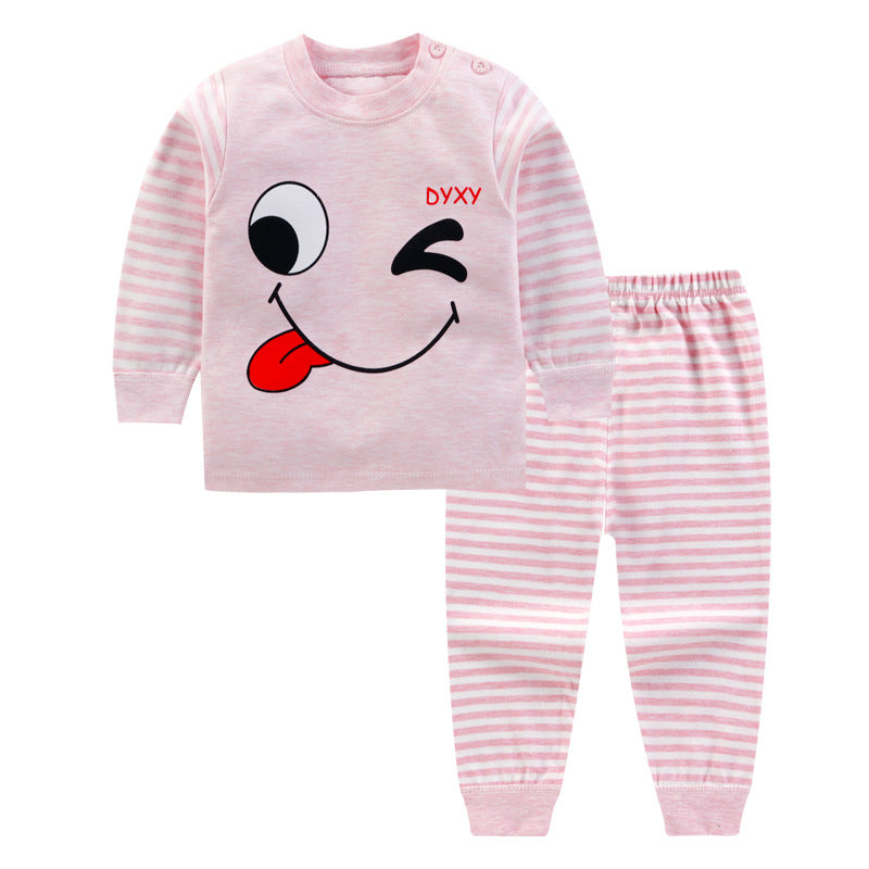 Spring & fall style infant children's clothing kidsintimatessuit baby pure cotton autumn clothes and long trousers for boys and girls colorful cotton home clothes